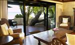 your private beach bungalow terrace on aitutaki